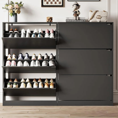 🎉Ez Thin Wooden Shoe Rack – 3 Doors（🎁Special Sale—Free Shipping）
