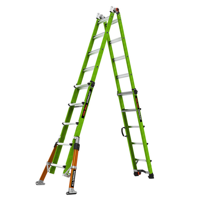 🎉Model 22, Version 1A Fiberglass “Little Giant” All-Terrain Conqueror Ladder（🎁Special Sale—Free Shipping）