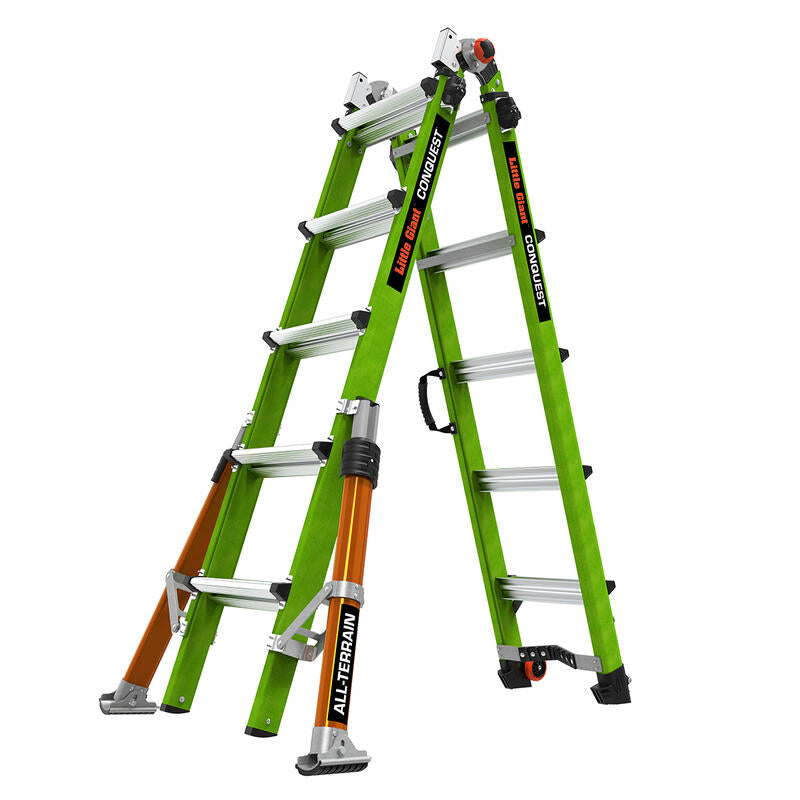 🎉Model 22, Version 1A Fiberglass “Little Giant” All-Terrain Conqueror Ladder（🎁Special Sale—Free Shipping）