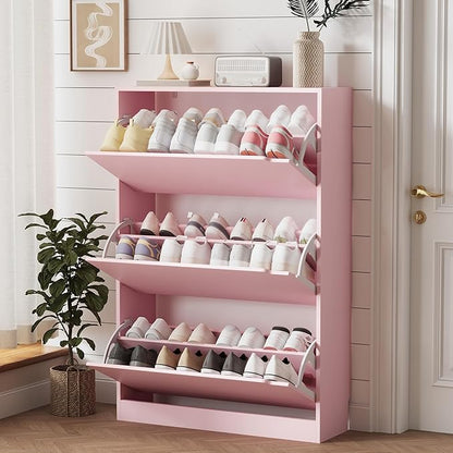 🎉Ez Thin Wooden Shoe Rack – 3 Doors（🎁Special Sale—Free Shipping）