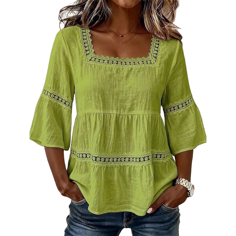 🎁New Arrivals🔥Elegant Square Neck Summer Blouse