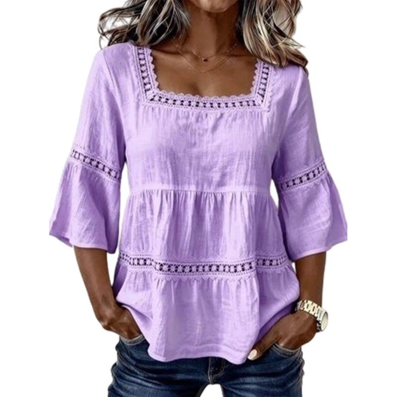 🎁New Arrivals🔥Elegant Square Neck Summer Blouse