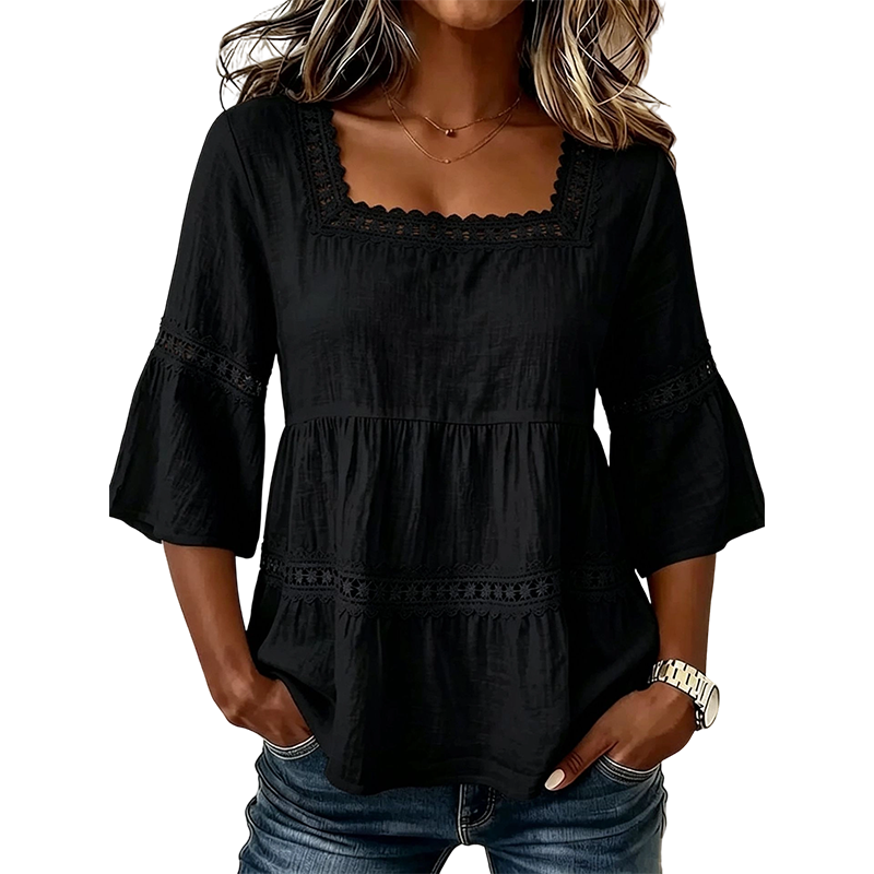 🎁New Arrivals🔥Elegant Square Neck Summer Blouse