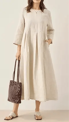 🎁New Arrivals🔥Women's Loose Cotton-Linen Midi Dress