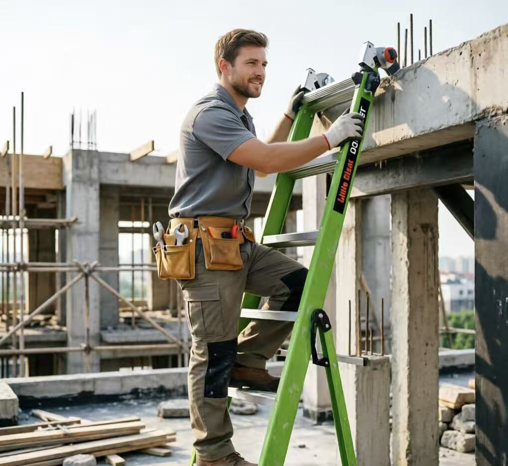 🎉Model 22, Version 1A Fiberglass “Little Giant” All-Terrain Conqueror Ladder（🎁Special Sale—Free Shipping）
