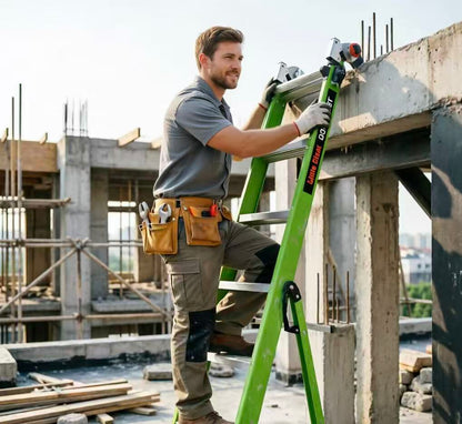 🎉Model 22, Version 1A Fiberglass “Little Giant” All-Terrain Conqueror Ladder（🎁Special Sale—Free Shipping）