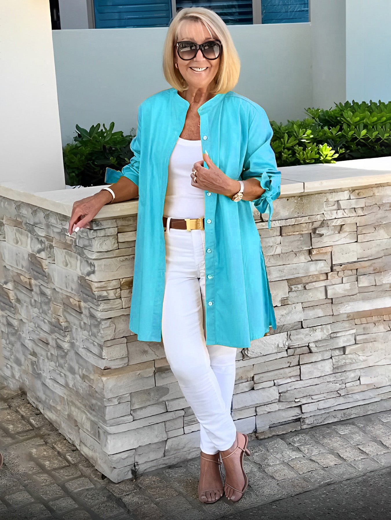 🎁New Arrivals🔥Women's Solid Color Swing Shirt Jacket