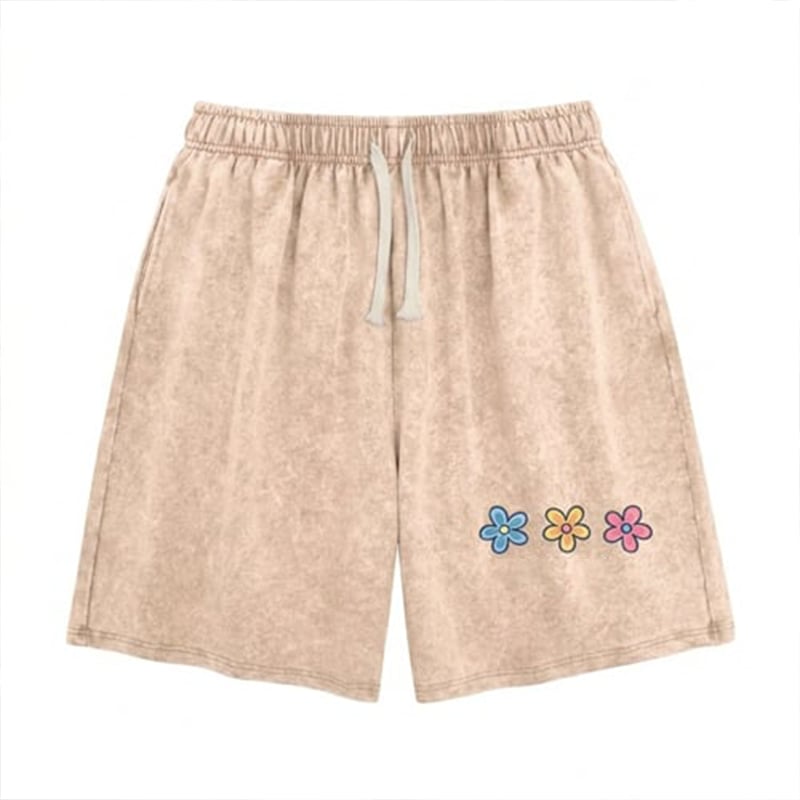 🎁New Arrivals🔥Women's Soft Cotton Blend Washed Floral Shorts, Casual Summer Travel Streetwear Bottoms