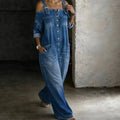 🎁New Arrivals🔥Limited-time offer-Loose Fit Wide-Leg Overall Jumpsuit with Pockets