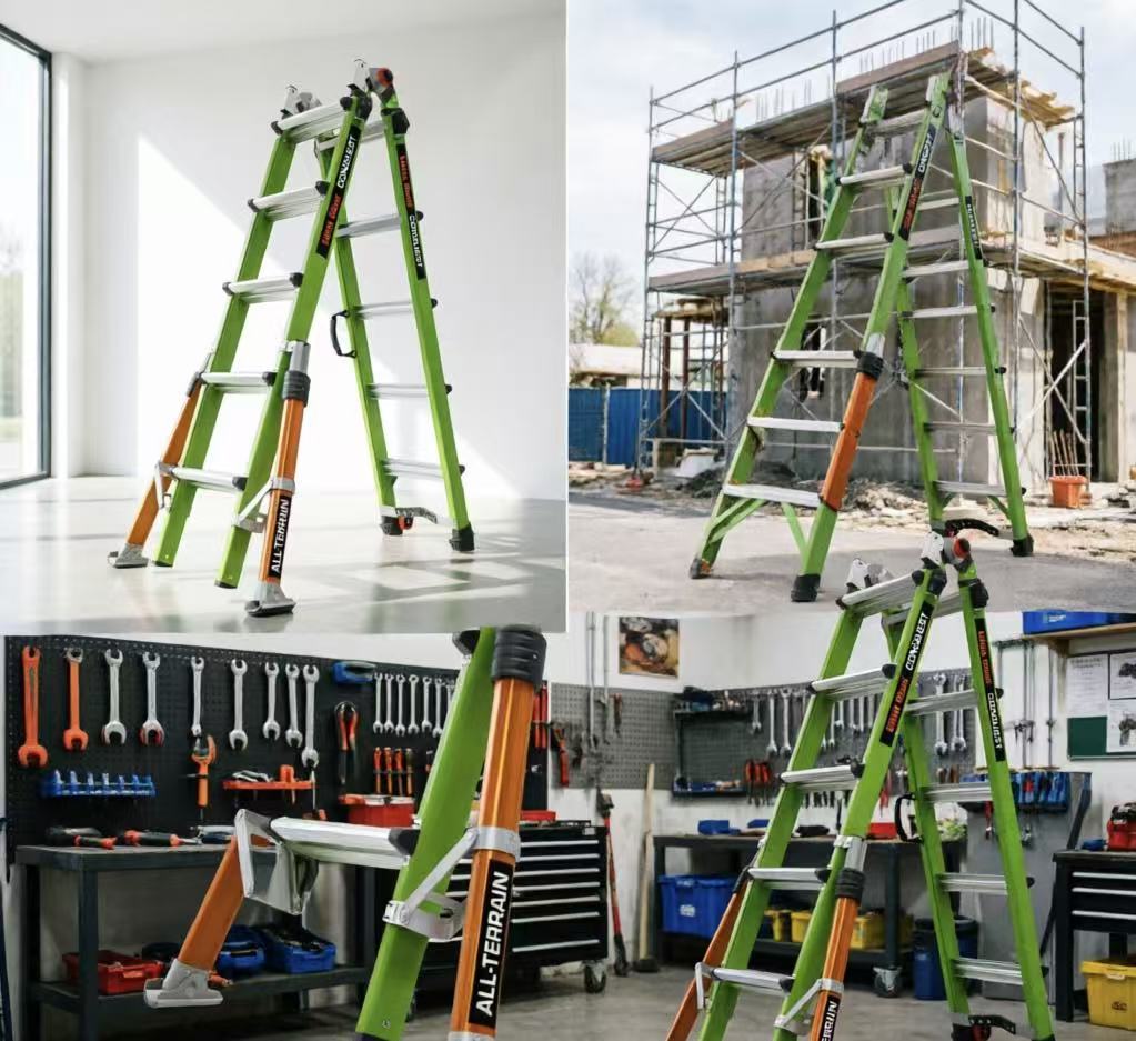 🎉Model 22, Version 1A Fiberglass “Little Giant” All-Terrain Conqueror Ladder（🎁Special Sale—Free Shipping）