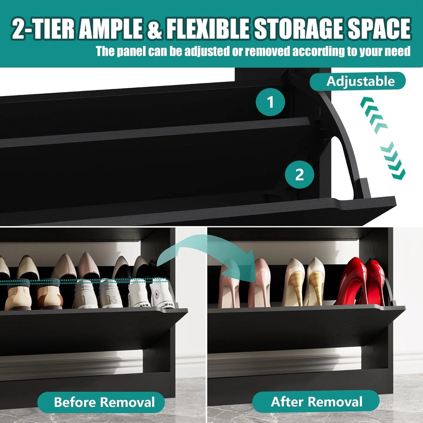🎉Ez Thin Wooden Shoe Rack – 3 Doors（🎁Special Sale—Free Shipping）