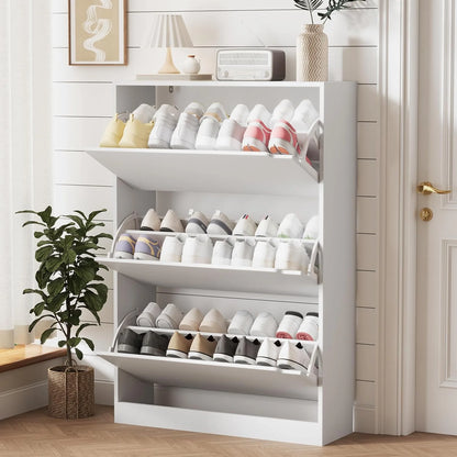 🎉Ez Thin Wooden Shoe Rack – 3 Doors（🎁Special Sale—Free Shipping）