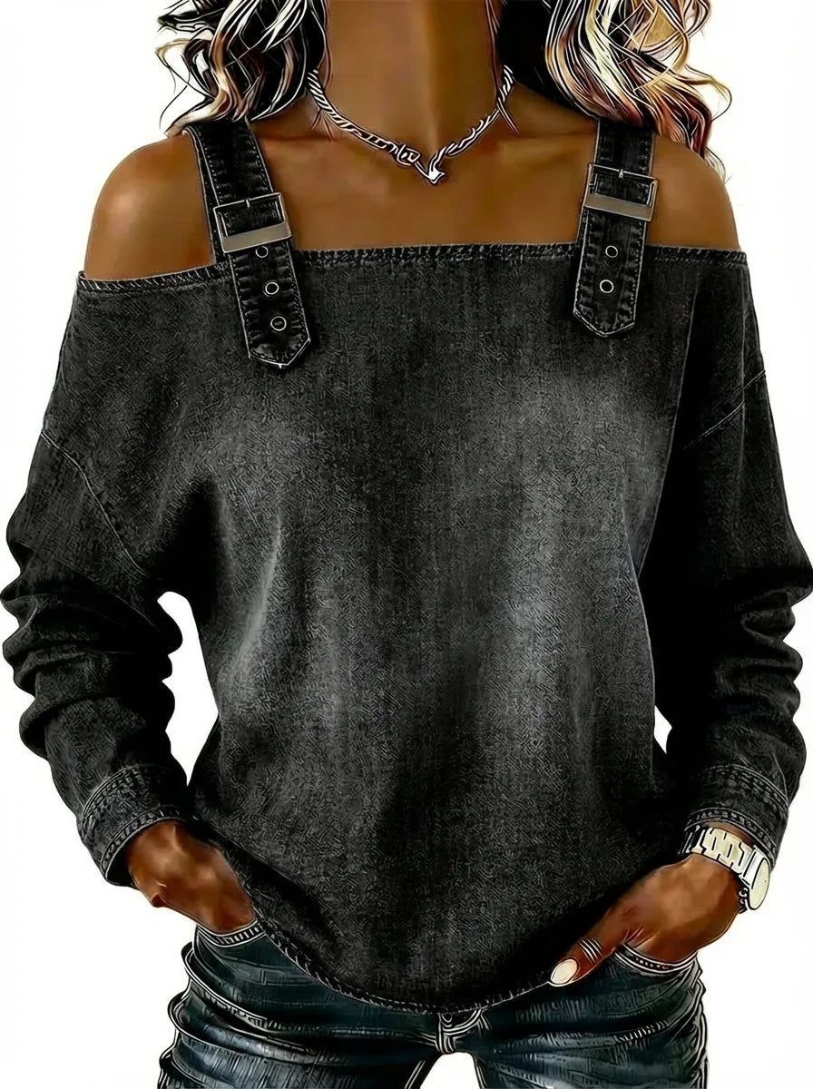 💛Women's sleeveless denim shirt