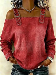 💛Women's sleeveless denim shirt