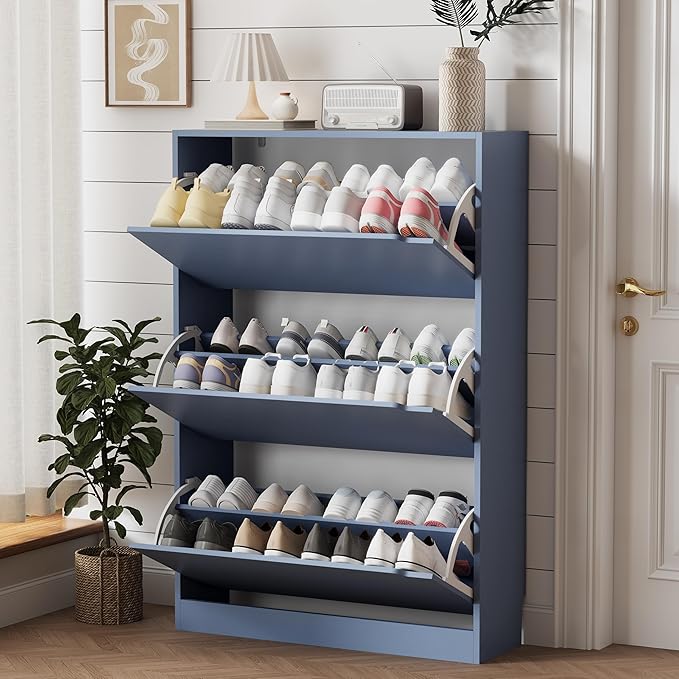 🎉Ez Thin Wooden Shoe Rack – 3 Doors（🎁Special Sale—Free Shipping）