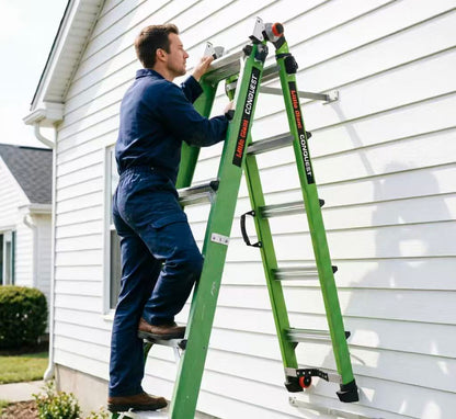 🎉Model 22, Version 1A Fiberglass “Little Giant” All-Terrain Conqueror Ladder（🎁Special Sale—Free Shipping）