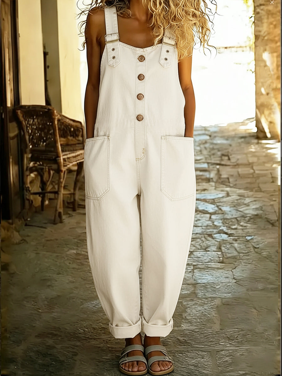 💛LAST DAY SAVE 49% ⏰Women's Casual Denim Jumpsuit With Adjustable Buckle
