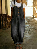 💛LAST DAY SAVE 49% ⏰Women's Casual Denim Jumpsuit With Adjustable Buckle