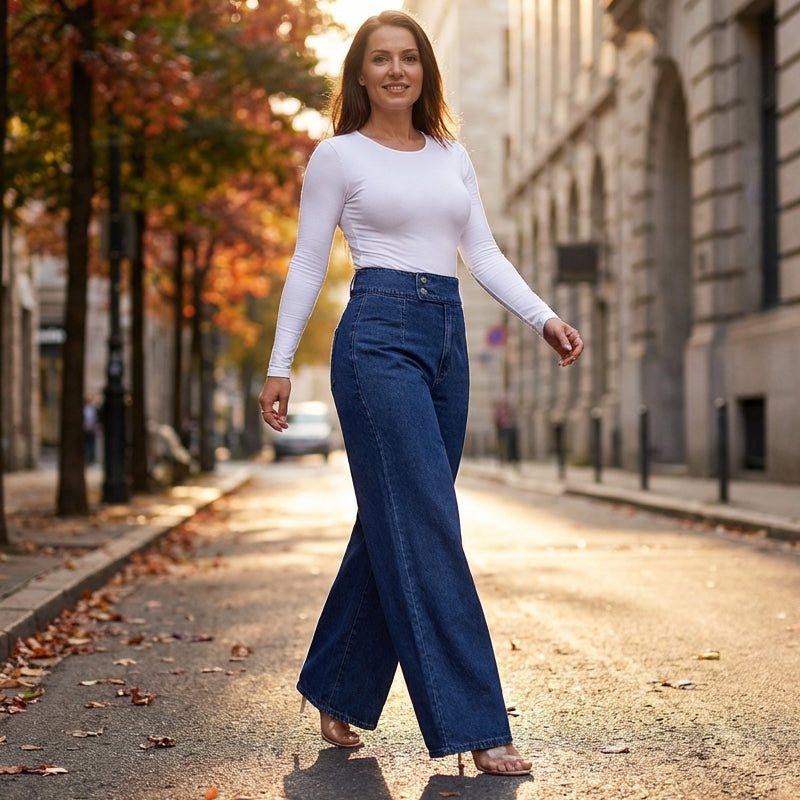 🎁2026 New Arrivals 50% OFF💥Women's High-Waist Wide-Leg Jeans