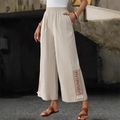 🎁New Arrivals🔥Women's Elastic Waist Wide-Leg Tassel Pants