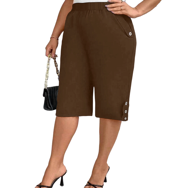 📢📢50% OFF !! ⏰Women's Casual Comfortable Elastic Waist Capri Pants