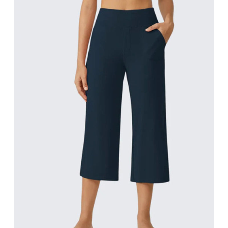 👖50% OFF!✨Women's Casual Wide Leg Cropped Pants – Side Pockets, Breathable, Versatile 🌿