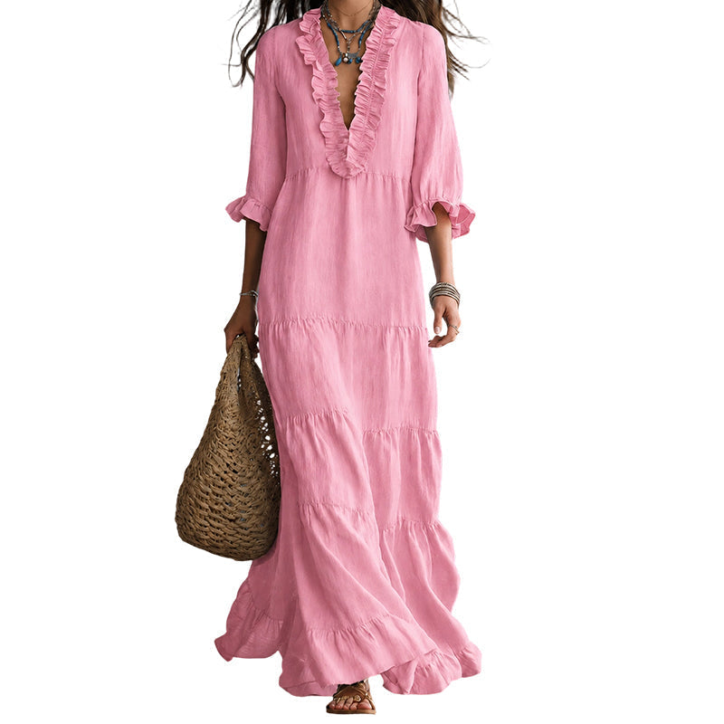 🎀 Viral Square Neck Swing Dress – Tummy-Hiding Magic ✨