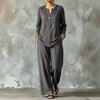 ⌛Limited-Time Offer-Women's Casual Shirt & Wide Leg Pants Set